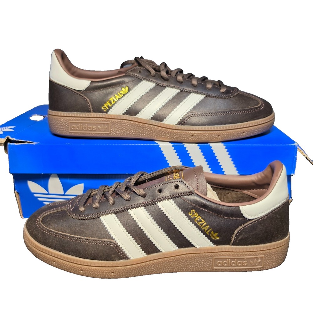 Men's 8.5 Adidas Handball Spezial Brown White Earth Strata GumKI8581 New Box